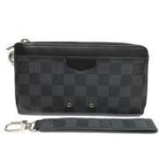 Pre-owned Canvas wallets Louis Vuitton Vintage , Black , Heren