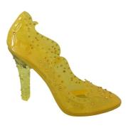 Betoverende Assepoester Kristal Pumps Dolce & Gabbana , Yellow , Dames