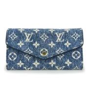 Pre-owned Fabric wallets Louis Vuitton Vintage , Blue , Dames