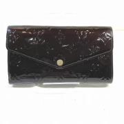 Pre-owned Leather wallets Louis Vuitton Vintage , Purple , Dames