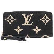 Pre-owned Leather wallets Louis Vuitton Vintage , Black , Dames