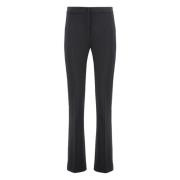 Viscose Stretch Broek met Zijzakken Pinko , Black , Dames