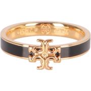 Metalen Logo Messing Ring Tory Burch , Yellow , Dames