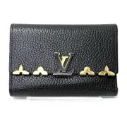 Pre-owned Leather wallets Louis Vuitton Vintage , Black , Dames