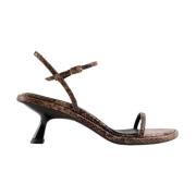 Python Leren Sandalen Souliers Martinez , Brown , Dames