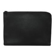 Pre-owned Leather clutches Louis Vuitton Vintage , Black , Dames