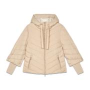 Lichtgewicht donsjack met capuchon en manchetten Oltre , Beige , Dames