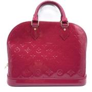 Pre-owned Leather handbags Louis Vuitton Vintage , Red , Dames