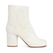 Witte Parel Suède Laser-Cut Laarzen Maison Margiela , White , Dames