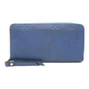 Pre-owned Canvas wallets Louis Vuitton Vintage , Blue , Dames