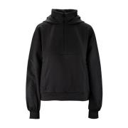 Hoodie met rits Woolrich , Black , Dames