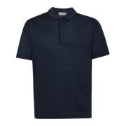 Minimalistisch Katoenen Poloshirt Canali , Blue , Heren