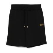 Zwarte Shorts met Trekkoord Tailleband Versace Jeans Couture , Black ,...