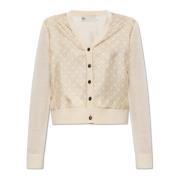 Cardigan met monogram Tory Burch , Beige , Dames