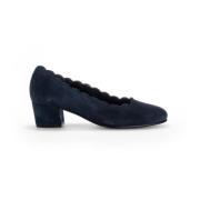 Blauwe suède leren pumps Gabor , Blue , Dames