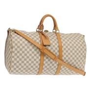 Pre-owned Canvas travel-bags Louis Vuitton Vintage , White , Dames