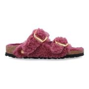 Shearling Big Buckle Sandalen Birkenstock , Purple , Dames