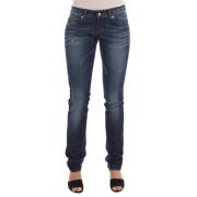 Stijlvolle Skinny Low Rise Denim Jeans John Galliano , Blue , Dames