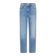 Raven Cropped Jeans Lichtblauw Ichi , Blue , Dames