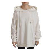 Luxe Wit Hoodie Statement Stuk Dolce & Gabbana , White , Dames