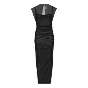 Zwarte Tule Jurk Elegant Premium Materialen Jean Paul Gaultier , Black...