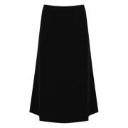 Zwarte A-lijn Rok Nylon Elastische Taille Liviana Conti , Black , Dame...