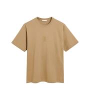 Minimalistisch Katoenen T-Shirt By Herenne Birger , Brown , Dames