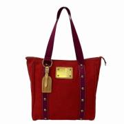 Pre-owned Canvas totes Louis Vuitton Vintage , Red , Dames