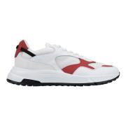 Leren Stoffen Sneakers Veterschoenen Mannen Hogan , White , Heren