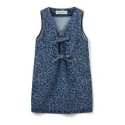 Denim Blauwe V-Hals Jurk Ingridsw Sofie Schnoor , Blue , Dames