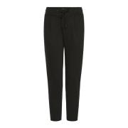 Zwarte Korte Elastische Taille Broek Ichi , Black , Dames