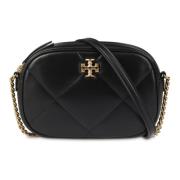 Zwarte Diamond Quilt Camera Tas Tory Burch , Black , Dames