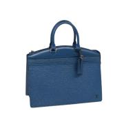 Pre-owned Leather handbags Louis Vuitton Vintage , Blue , Dames