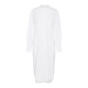 Witte Overhemdjurk met Pofmouwen InWear , White , Dames