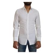 Witte Katoenen Slim Fit Formeel Overhemd Dolce & Gabbana , White , Her...