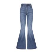 Blauwe Flared Denim Jeans Chloé , Blue , Dames