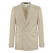 Elegante wollen herenjas beige Corneliani , Beige , Heren