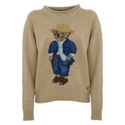 Katoenen trui met Polo Bear Design Polo Ralph Lauren , Beige , Dames