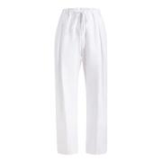 Witte Broek met Elegante Plooien Khaite , White , Dames