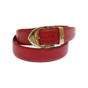 Pre-owned Leather belts Louis Vuitton Vintage , Red , Dames