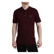 Elegante kastanjebruin Polo Tee Dolce & Gabbana , Brown , Heren