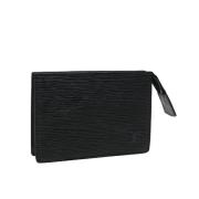 Pre-owned Leather wallets Louis Vuitton Vintage , Black , Dames