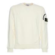 Katoen Fleece Ritszak Sweatshirt Stone Island , Beige , Heren