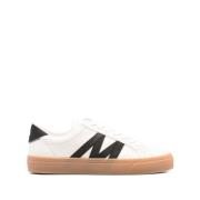 Witte Leren Sneakers Moncler , Beige , Heren