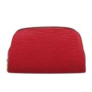 Pre-owned Leather pouches Louis Vuitton Vintage , Red , Dames