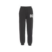 Zwarte katoenen joggers voor vrouwen Love Stories , Black , Dames