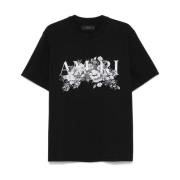 Zwarte Crew Neck T-shirts en Polos Amiri , Black , Heren