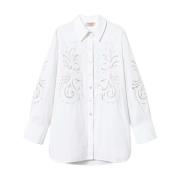 Witte Katoenen Overhemd Elegant Veelzijdige Stijl Twinset , White , Da...