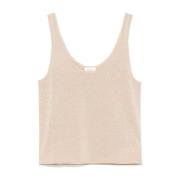 Stijlvolle Zwarte Top Saint Laurent , Beige , Dames