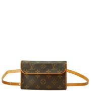 Pre-owned Canvas clutches Louis Vuitton Vintage , Brown , Dames